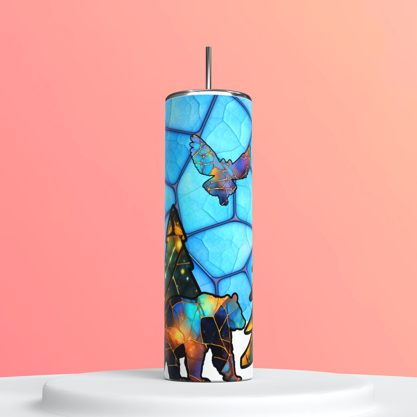 Stained Glass Animals Tumbler