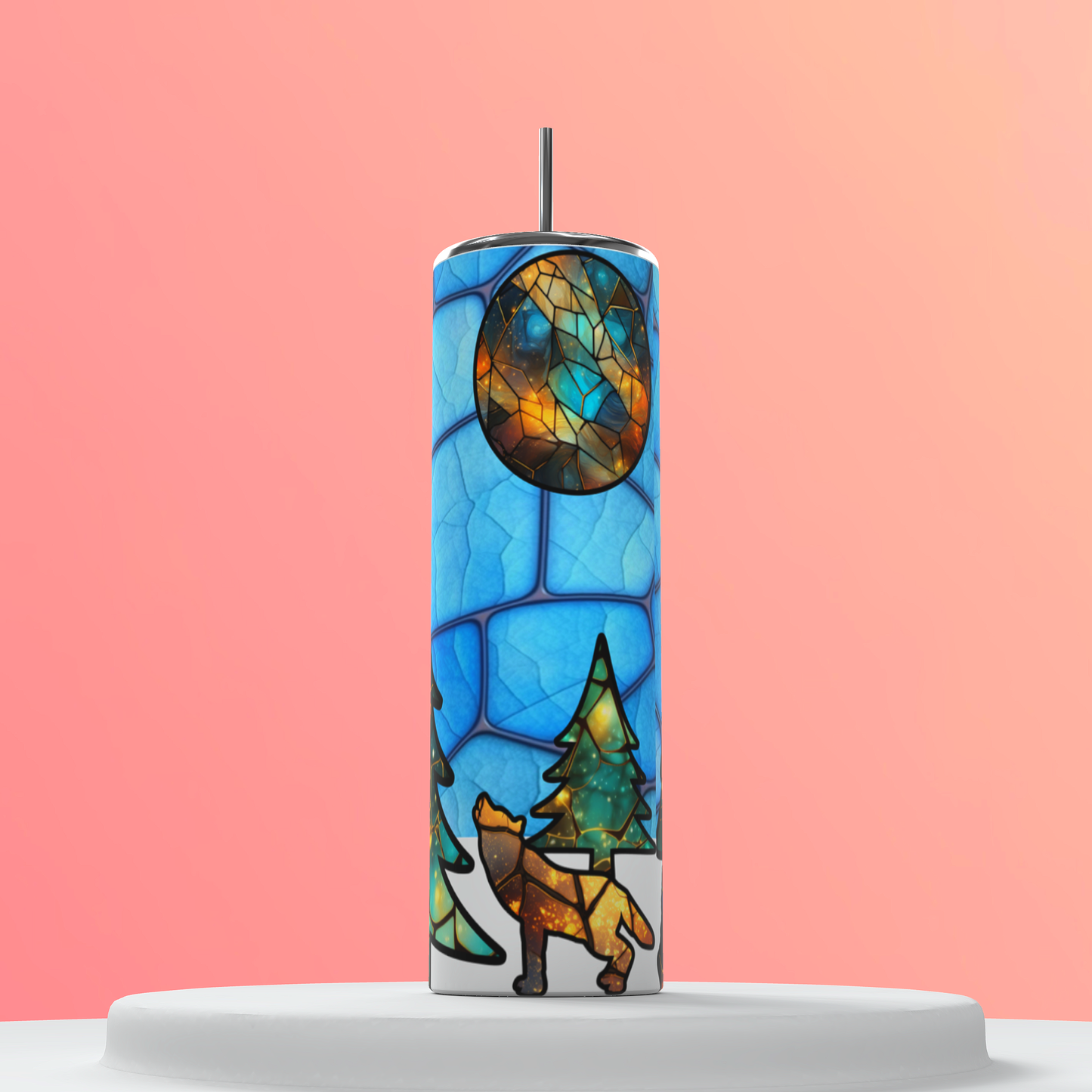 Stained Glass Animals Tumbler