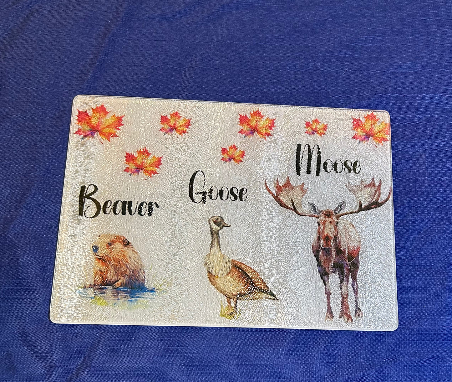 Beaver, Goose, Moose Cutting Board