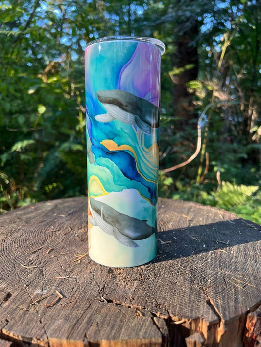 Colourful Whales Tumbler