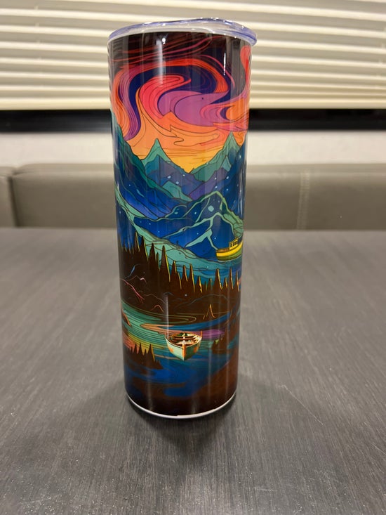 Neon Skies tumbler