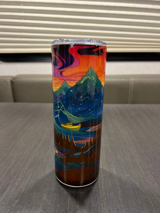 Neon Skies tumbler