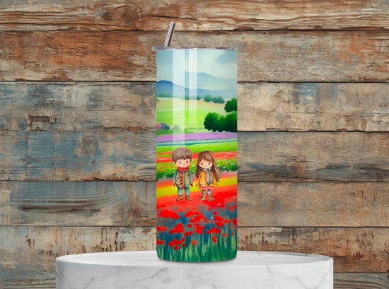 Poodles in the field tumbler