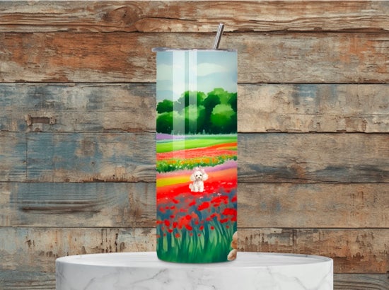 Poodles in the field tumbler